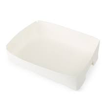 Cake Food Tray #23 White Milk Board 15cm x 23cm x 4.5cm Pack 200