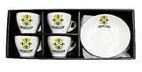Calabria Espresso Cup 90ml and Saucer 4 Cup & Saucer Set CUP-CALSETESP