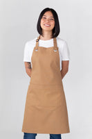 Cantine Khaki Brown Bib Apron PROECAN01