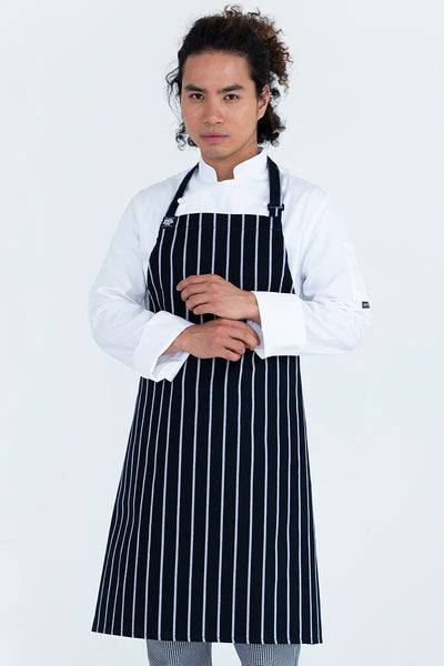 Chef Bib Black/White Apron No Pocket 86 x 86cm 10802