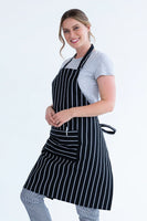 Chef Bib Black/White Apron With Pocket 86 x 86cm 10802P