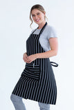 Chef Bib Black/White Apron With Pocket 86 x 86cm 10802P