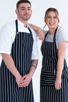 Chef Bib Black/White Apron With Pocket 86 x 86cm 10802P