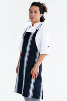Chef Bib Butchers 86 x 86cm Navy/White 10795-VER