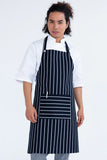 Chef Bib Navy/White Apron 86 x 86cm With Pocket 10807P