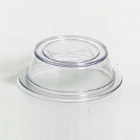 clear dome lid for cereal fruit stacking bowl white