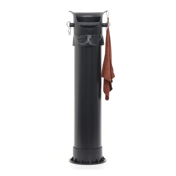 Coffee Knock Box Vertical Black Large With Liners and Barista Rag 23975