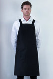 Crossback Black Bib Apron 86 x 86cm Poly/Cotton ACX001
