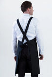 Crossback Black Bib Apron 86 x 86cm Poly/Cotton ACX001