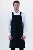 Crossback Black Bib Apron 86 x 86cm Poly/Cotton ACX001