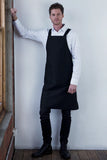 Crossback Black Bib Apron 86 x 86cm Poly/Cotton ACX001