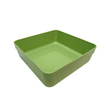 Green melamine square deli dish