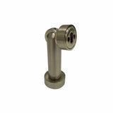 Satin Chrome Salute Magnetic Door Stop with magnetic catch for holding doors open and preventing wall and door handle damage.