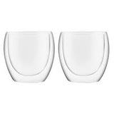 Infusion Double Wall Coffee Cup Glass 400ml 2pc Set Brew