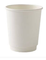 Coffee Cup Paper White Insulated Double Wall 8oz Pack 25