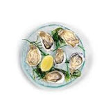 6 Cavities Oyster Tray Black Disposable  800pcs RPET OT12BK