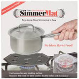 SimmerMat product packaging with a pot and pan on a stove