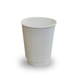 Coffee Cup Paper White Insulated Double Wall 8oz Pack 25