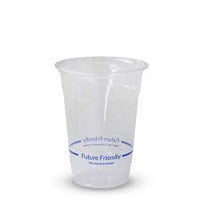Plastic Drinking Cup Lid Straw Slot Flat 78MM RPET Suits 8/10oz Pack 50 FFRPC10-WM FUTURE FRIENDLY