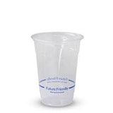 Plastic Drinking Cup Lid Straw Slot Flat 78MM RPET Suits 8/10oz Pack 50 FFRPC10-WM FUTURE FRIENDLY