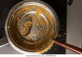 Dirty stainless steel cooking pot 