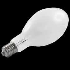 Clear light bulb on a black background