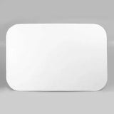 Rectangular white confoil paper board lid disposable for takeaway containers