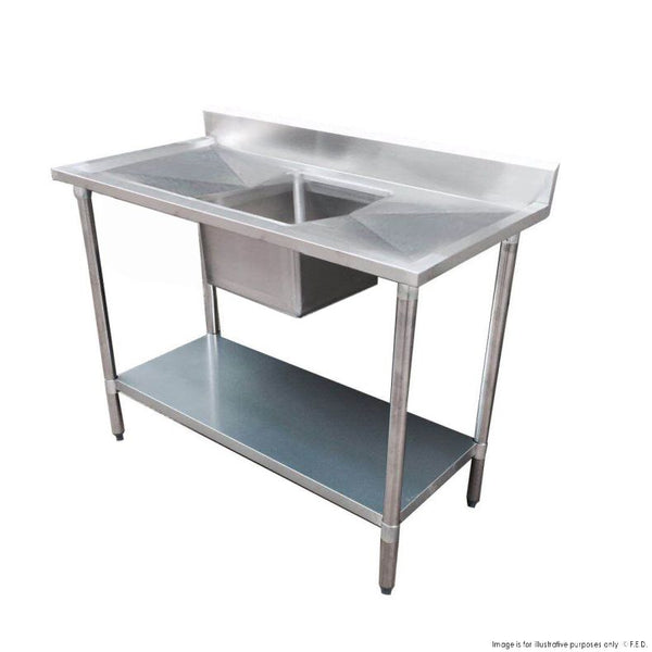 Modular System Single Sink Bench Centre 1200x700x900mm - 1200-7-SSBC