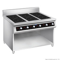Electmax 700 Series Induction 6-Burner Cooker with Splashback