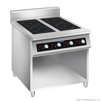 Electmax 700 Series Induction 4-Burner Cooker with Splashback