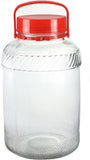 Chef Jar Retro Panel 10 Litre Large With Handle Multi Glass With Red Lid JAR-10LTRED 10 Litre