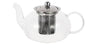 BOROSILICATE SHOCK TEMPERATURE GLASS TEA POT 450ML LASER CUT INFUSER
