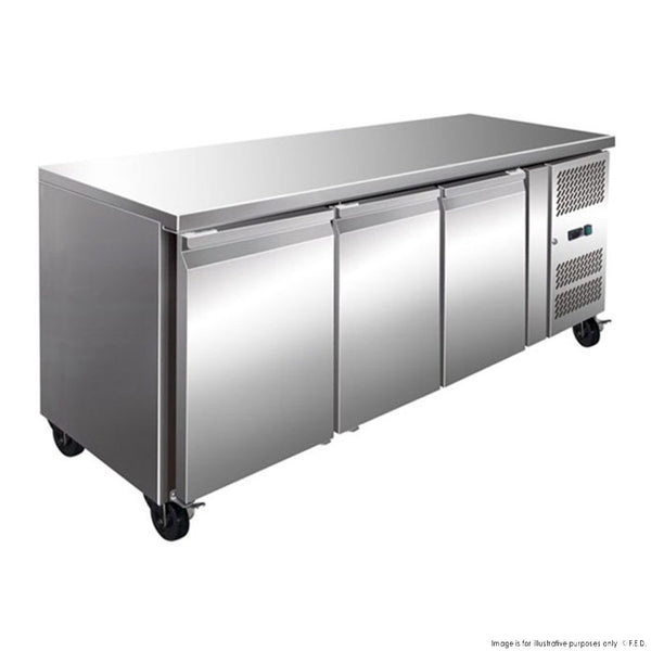 TROPICALISED 3 Door Gastronorm Bench Fridge