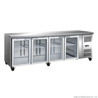 4 Glass Door Gastronorm Bench Fridge