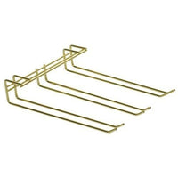 gold brass overhead triple row glass hanger 