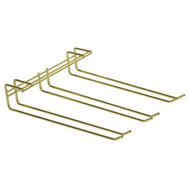 gold brass overhead triple row glass hanger 