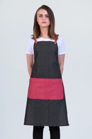 Grey Combo Cotton Cherry Bib Apron 70 x 86cm PROEGREY13