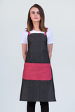 Grey Combo Cotton Cherry Bib Apron 70 x 86cm PROEGREY13