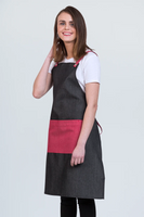 Grey Combo Cotton Cherry Bib Apron 70 x 86cm PROEGREY13