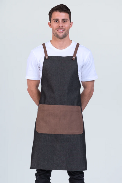 Grey Combo Mocha Bib Apron PROEGREY12