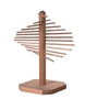 Wooden pasta rack holder with multiple slot slicks