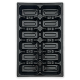 Black plastic tray oyster tray 1 dozen holder RPET Plastic material