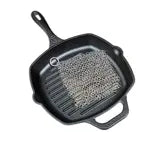 Cast Iron Cleaner Stainless Steel Chainmail Scrubber Removes Stuck On Food Fast Works Great on Cast Iron Skillets