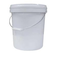 White Plastic Bucket With Lid 20 Litre & Wire Handle All Purpose Utility P_42418856