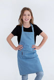 Kids Denim Chambray Bib Apron  50 x60cm AC-JUNIORCHEF21