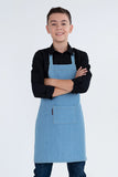 Kids Denim Chambray Bib Apron  50 x60cm AC-JUNIORCHEF21