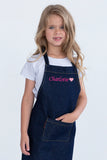 Kids Denim Navy Bib Apron 50 x 60cm 100% Cotton AC-JUNIORCHEF22