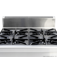 GASMAX Benchtop LPG 4 Burner Cooktop w/ Splashback JUS-TR-4BLPG