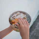 Biopak 500-1,000ml PLA Kraft BioBowl Lid BB-BLL-148-PLA x 400 Lids