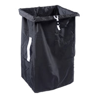Laundry Bag Black With Drawstring Commercial Grade Polyester 100% Capacity 18 Litre